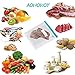 Sous Vide Bags 30 Reusable Vacuum Food Sealer Bags for Anova, Joule Cookers, 3 Sizes Sous Vide Bag Kit with Pump, 4 Sous Vide Bag Clips, 4 Sealing Clips, 10 Air Valve Port Stickers for Food Storage and Sous Vide Cooking (Tiffany Blue)
