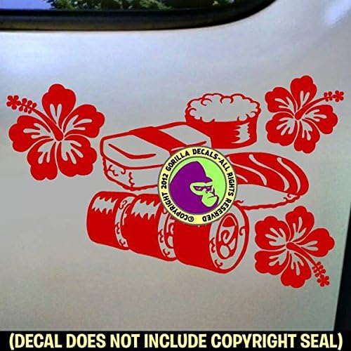 HIBISCUS SUSHI Vinyl Decal Sticker D