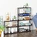 HOMFA Bamboo Shelf 3-Tier Utility Storage Organizer Adjustable layer Rack Bathroom Towel Shelves Multifunctional Kitchen Living Room Holder Wall Mounted Retro Color