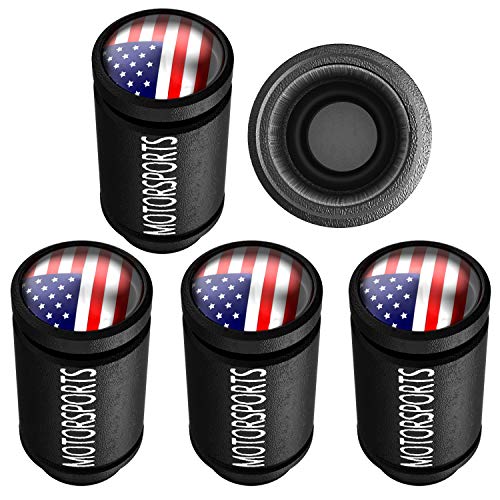 image for Samikiva Tire Valve Stem Caps, Metal with Rubber Ring, Dust Proof Cove