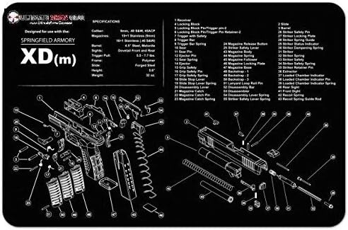 Ultimate Arms Gear Gunsmith & Armorer's Cleaning Work Tool Bench Gun Mat For Springfield Armory XD (m) XDm Pistol Handgun