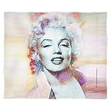 Marilyn Monroe Throw Blanket with Custom Art Design by Fernando Palma, Plush Soft and Cosy Marilyn Monroe Gift for Him or Her, 60 x 50 inch