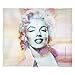 Marilyn Monroe Throw Blanket with Custom Art Design by Fernando Palma, Plush Soft and Cosy Marilyn Monroe Gift for Him or Her, 60 x 50 inch