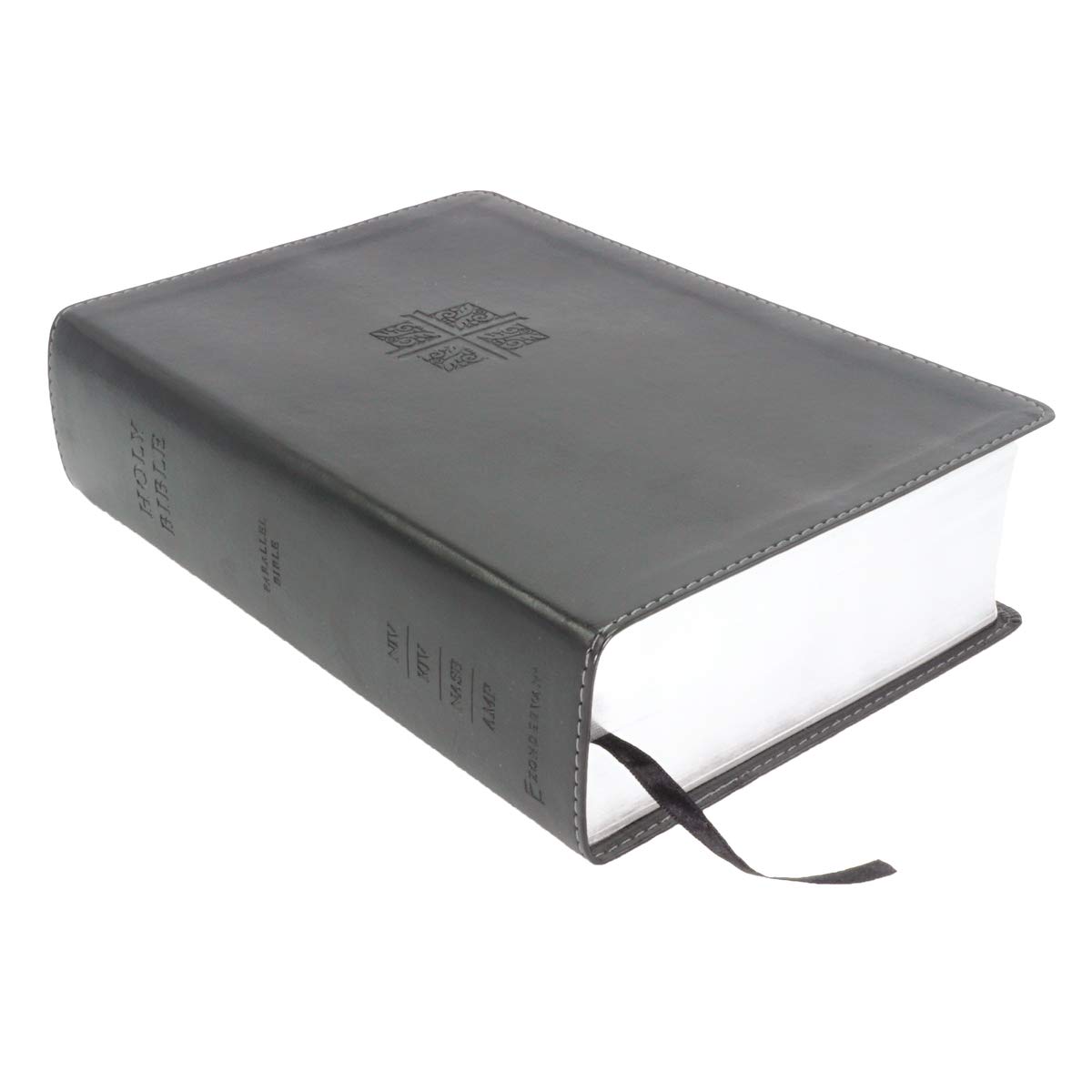 NIV, KJV, NASB, Amplified, Parallel Bible, Leathersoft, Black: Four Bible Versions Together for Study and Comparison NIV, KJV, NASB, Amplified, Parallel Bible, Leathersoft, Black: Four Bible Versions Together for Study and Comparison Imitation Leather