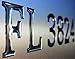 Boat & Jetski Registration Numbers - Domed/raised Decal (16 Pcs for Both Side) Solid Plain Chrome Pontoon Font Style