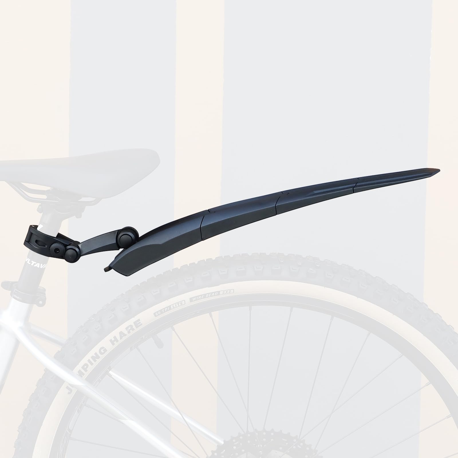 ZUKKA Cycling Bicycle Mudguard Set Universal Bicycle Mudguard Protection Against Splash Water and Dirt for Mountain Bike, MTB (Sectional-Black)