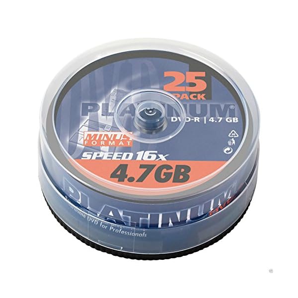 PLATINUM DVD-R 25er Spindel 16x Speed DVD-Rohlinge 100302