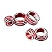 5PCS Red Aluminum Interior Audio Air Condition Button Cover Decoration Twist Switch Ring Trim Compatible with Toyota Camry 2018