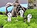 SUN-E 4 Pcs/lot Princess Mononoke Luminous Tree Elves Spirit Kodama Gardening Potted Decoration Micro Landscape Accessories