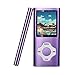 VOLGER DIGITAL 8GB Versatile Mini MP3 MP4 Music Player Internal Micro SD Card Lossless Sound Hi-Fi Entry Video Movie Player FM Radio Voice Recording Photo Viewer E-book Reader Media Player (Purple)