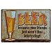 Beer Tin Sign Retro Decoration for Home Bar 6pcs