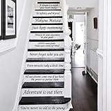 YttBuy Stair Decals Quotes Stairway Decals Quote Steps Vinyl Stickers Lettering Family Wall Decor Sticker Staircase Decal