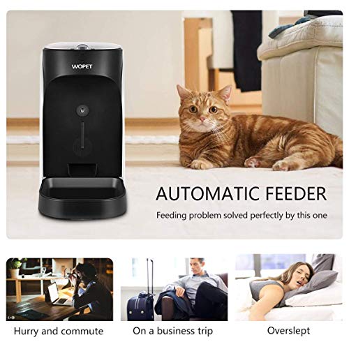Automatic Cat Feeder,WOpet Pet Feeder Auto Dog Cat Feeder Stainless Steel Bowl,Portion Control & Voice Recording – Timer… - Image 5