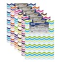 6 Pk, BAZIC Standard Size Chevron Paperboard Clipboard w/ Low Profile Clip