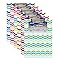 6 Pk, BAZIC Standard Size Chevron Paperboard Clipboard w/ Low Profile Clip