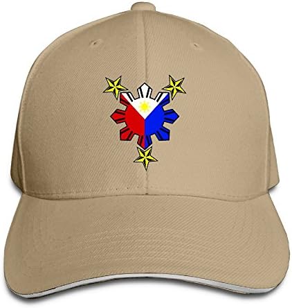 RSUD WESR Filipino Philippine National Flags 100% Cotton Hat Men Women Adjustable Baseball Cap Hat