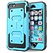 iPhone 5S Case, [Heave Duty] i-Blason Armorbox Slim Hybrid Dual Layer Case with Front Cover and Built-in Screen Protector/Impact Resistant Bumpers Cover with Holster for Apple iPhone 5/5S (blue)