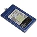 Arae Card Holder Vertical PU Leather Badge Holder with 1 Clear ID Card Window 1 Card Slot and 1 Neck Lanyard for Office/School ID Credit Card Driver License - Blue