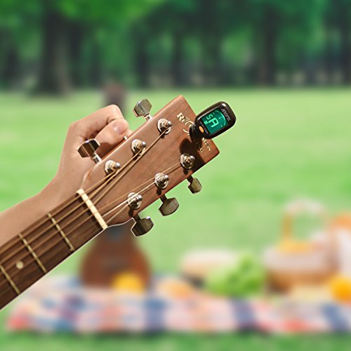 image for Chromatic Tuner, Meeland Mini Clip-on Guitar Tuner for Guitar/Bass/Uku