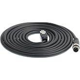 DRRI M12 4pin D-Code Male to RJ45 Ethernet Connector CAT6 Shielded Cable for Profinet &amp; Ethernet/IP Networks