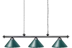 Wellmet Pool Table Light, 59” Hanging Billiard Lights, Adjustable Kitchen Island Lighting Fixture for Billiard Bar Table, Green