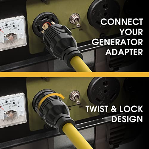 TOOLIOM Generator Extension Cord NEMA L1430P / L1430R 40FT Generator