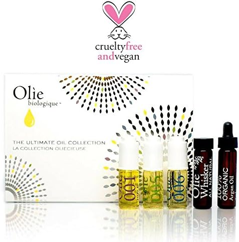 All Natural Skincare Gift Set - 100% Organic Argan Oil, Balancing Oil, Rejuvenating Oil, Calming Oil, and Whisker Oil Bundle - Olie Biologique Pure Plant-Based Facial Oils