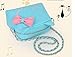 Large Size Women Bag,New Design Fashion Girls Cute PU Leather Cat Messenger Tote Shoulder Bag (Blue)