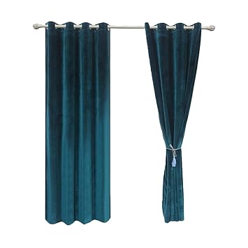 Amazon Com Sideli 1 Piece Royal Blue Grommet Matt Heavy Velvet