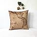 Crazy Cart World Map Creative Combination Pillow Cover Cotton Linen Home Decorative Pillowcase Cushion Cover 18