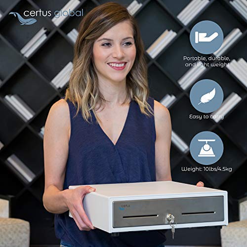 Certus Global Manual Push Open Cash Drawer with Ringing Bell, 4 Bills/5
