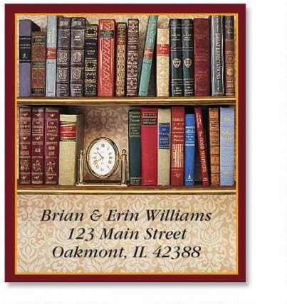 Book Lovers Personalized Bookplates - Set of 144, 1 ½ x 1 ¾ Inch Size, Custom Self-Adhesive Book Labels, by Colorful Images