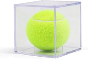 ChalkTalkSPORTS Square Acrylic Display Case | Tennis Ball Holder | Single