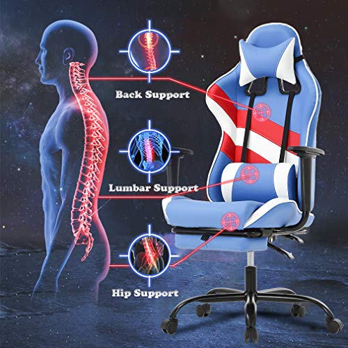 4 Ergonomic+High+Back+Executive+Leather+Computer