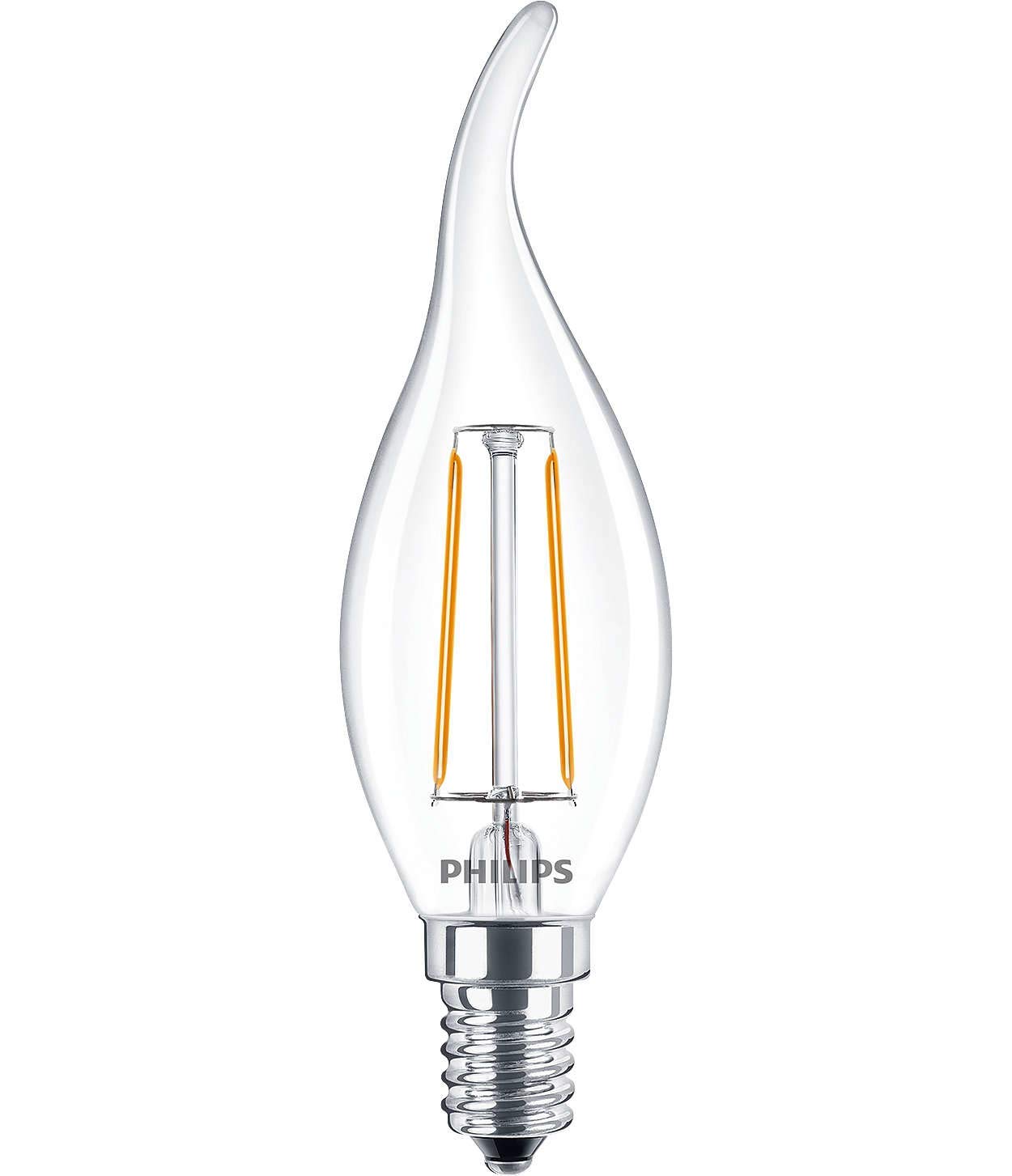 Philips Classic 2W E14 A++ Warm white LED bulb Classic, Warm white, Transparent, A++, 50/60, 20 mA, 220-240