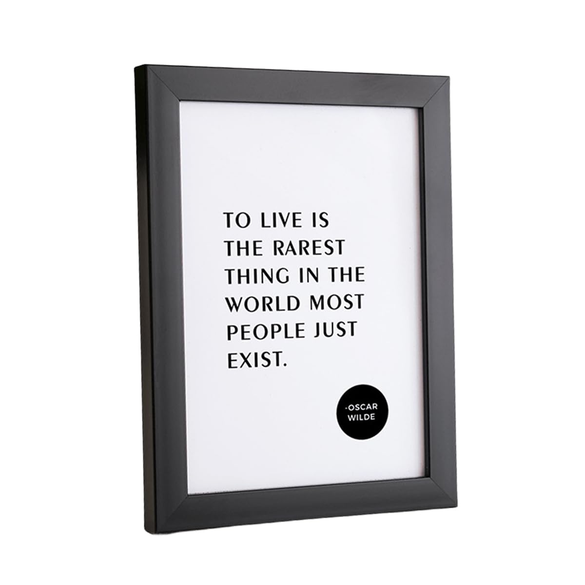 Black Photo Frame Oxford Black Frame Sturdy Wood Composite Photo Frames 6 x 8 Sleek Design Table Top (Black,8")