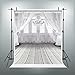 Allenjoy Wedding Photography Backdrop 5x7ft Wedding Reception Photo Backdrop for Photography Wood Floor Backdrop for Picture Photography Props Wedding Photo Booth Backdrop