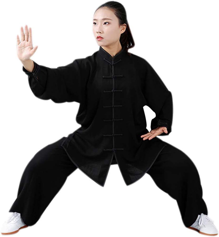 XFentech Kung Fu Uniform Clothing - Unisex Shaolin Fitness Wear Long Sleeve Suit