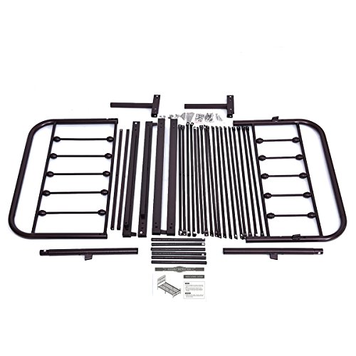 Metal Platform Bed Frame with Headboard and Footboard 12 Legs Mattress