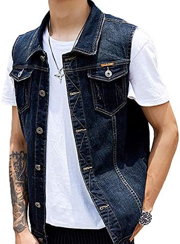 mens sleeveless denim jacket australia
