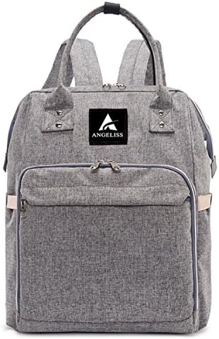 Baby Diaper Bag Backpack - Multi Function Waterproof Portable Travel Nappy Bags for Boy Girl Newborn Baby Care Cute Eco Large Small and Mini Mom Tote Bag (Grey)