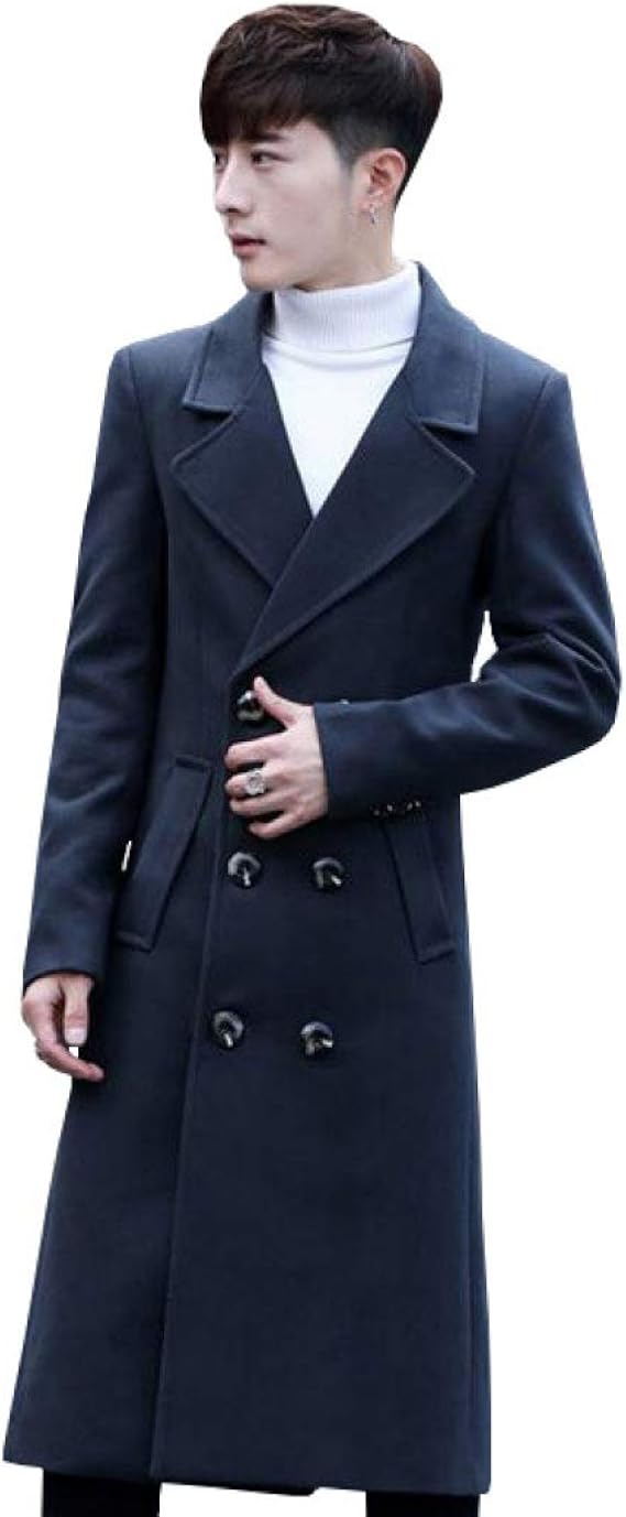 Amazon メンズ メルトンコート 秋冬 ロング丈 大きいサイズ チェスターコート 紳士服 ボタン 防寒 暖かい カジュアル 修身 ファッション かっこいい ビジネス 通勤 お出かけ トレンチコート 無地 5色選べる M 5xl コート ジャケット 通販