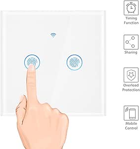 OurLeeme Interruptor de luz de Pared táctil Wi-Fi, Interruptor de