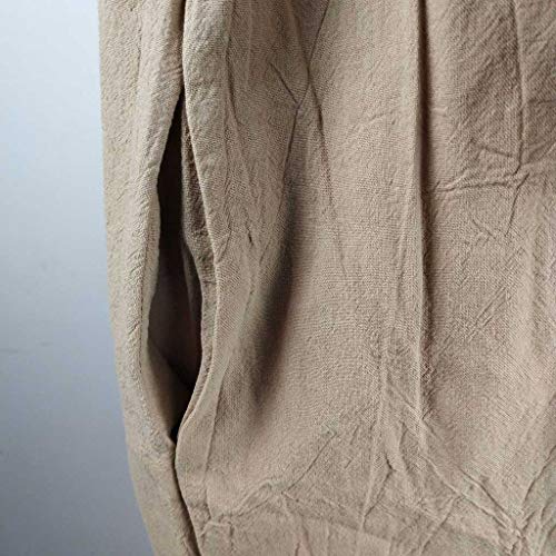 YEZIJIN Women Fashion Casual Long Sleeve V-Neck Solid 2 Pieces Tops T-Shirt Blouse 2019 Under 10 Dollars Khaki - Thumbnail 4