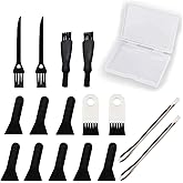 Vailldge Black Scrapers, LoutLivs Brushes &amp; Spoons Kit for Herb Grinder (Keef Scraper Brushes &amp; Spoons Kits