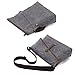 Kemy's Waxed Canvas Messenger Bag Mens Womens Canvas Crossbody Satchel Bags for Women Foldover Over the Shoulder Bag Vintage Leather Genuine Waterproof Large Gray Easter Gift