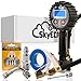 SkyEca Digital Tire inflator gauge for air compressor with smart valve caps for free, Black, Medium primary