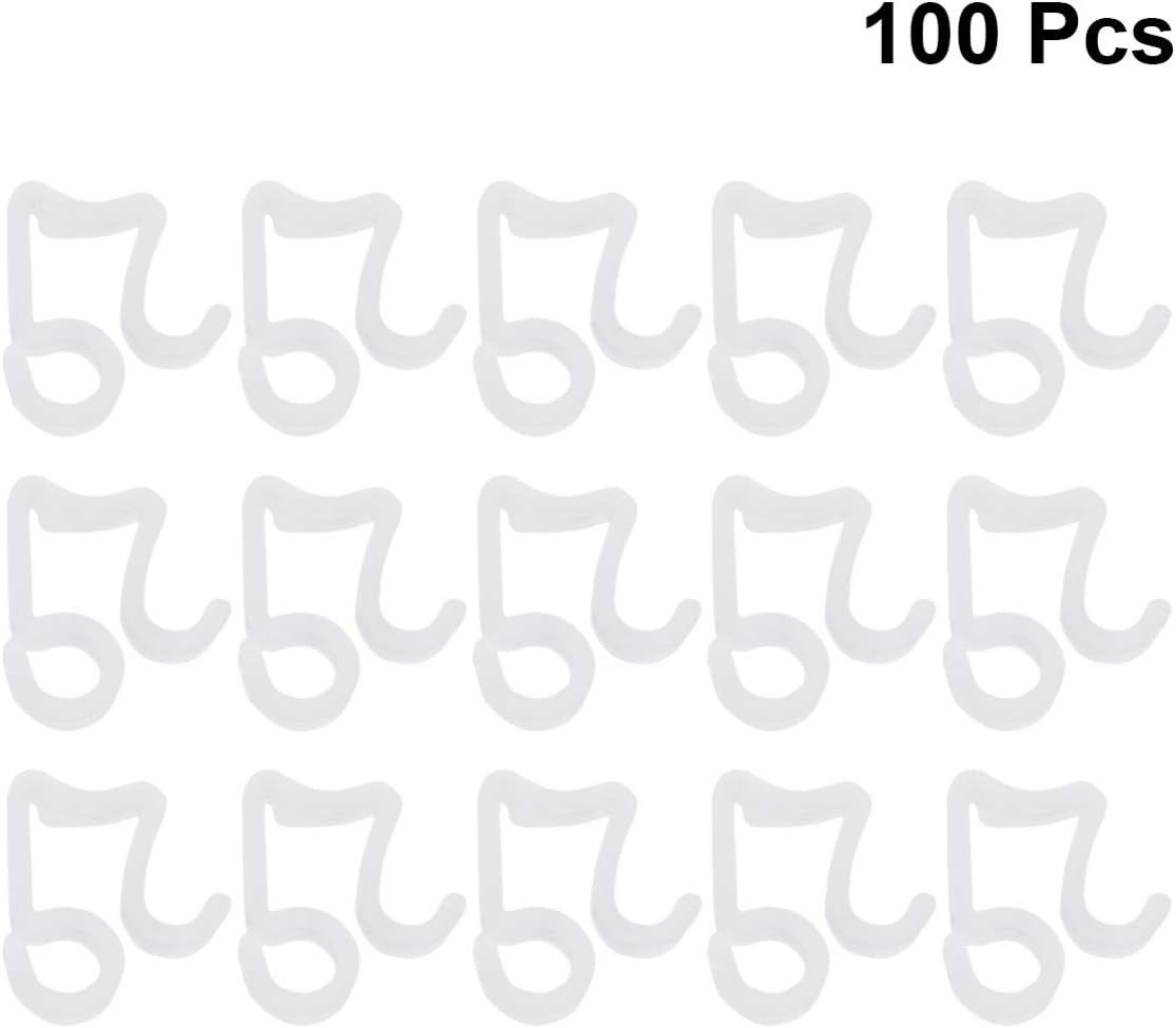Supvox Pack of 100 Christmas Light Clips Gutter Clips Shingle Clips for Christmas Party Decorations White - Image 3