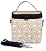 SoYoung Small Cooler Bag - Lunch - Raw Linen, Leakproof, Easy to Clean - Bunny Tile