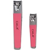 Cala Soft touch coral nail clipper duo